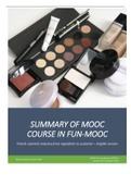 MOOC French cosmetic industry from ingredient to customer in English version