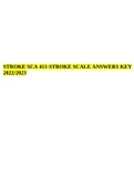 STROKE SCA 411-STROKE SCALE ANSWERS.