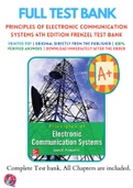 Principles of Electronic Communication Systems 4th Edition Frenzel Test Bank