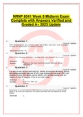 NRNP 6541 Week 6 Midterm Exam Complete with Answers Verified and Graded A+ 2023 Update