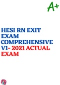 HESI RN EXIT EXAM COMPREHENSIVE V1- 2021 ACTUAL EXAM