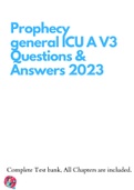 Prophecy general ICU A V3 Questions & Answers 2023