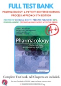 Test Bank for Pharmacology: A Patient-Centered Nursing Process Approach 9th Edition by Linda E. McCuistion; Jennifer J. Yeager; Mary Beth Winton; Kathleen DiMaggio 