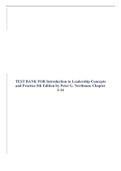 TEST BANK FOR Introduction to Leadership Concepts and Practice 5th Edition by Peter G. Northouse Chapter 1-14