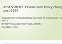 (PowerPoint presentation)Title:CurriculumPolicychanges post-1994