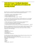 SOLVED-Exam -|Elabrated|NUR 301 Exam 1 TestBank Questions-Principles and Application of Evidence for Nursing Practice