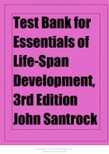 Test Bank for Essentials of Life-Span Development, 3rd Edition John Santrock.