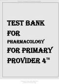 TEST BANK FOR PHARMACOLOGY FOR PRIMARY PROVIDER 4TH EDITION EDMUNDS.
