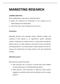 MNM2601 - Marketing Research Summary Notes