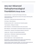 WGU D027 Advanced Pathopharmacological Foundations Study Guide.