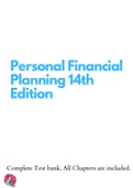 TEST BANK for Personal Finance 14th Edition by Jack Kapoor, Les Dlabay, Robert J. Hughes and Melissa Hart. ISBN 10: 1260799751. All Chapter 1-19 (Complete Download). 829 Pages.
