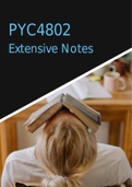 PYC4802 Psychopathology Study Notes from the prescribed book