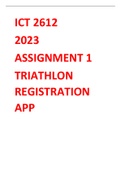 ICT2612 2023 Assignment 1 - Triathlon Registration App Complete Source Code