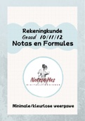 Rek Gr. 10/11/12 formules KLEURLOSE WEERGAWE