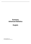 Full Summary Advanced Statistics (73320108AY), UvA English