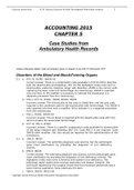 ACCOUNTING 2015 CHAPTER 5 Case Studies from Ambulatory Health Records