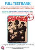 Test Bank for What's That Sound An Introduction to Rock and Its History Fifth Edition by John Covach, Andrew Flory Chapter 1-15 Complete Guide