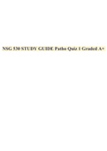 NSG 530 STUDY GUIDE Patho Quiz 1 Graded A+.