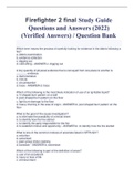 Firefighter 2 final Study Guide Questions and Answers (2022) (Verified Answers) / Question Bank