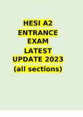 (all sections) HESI A2 ENTRANCE EXAM LATEST UPDATE 2023 