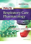 RAU'S RESPIRATORY CARE PHARMACOLOGY 8TH EDITION BY DOUGLAS S. GARDENHIRE 
