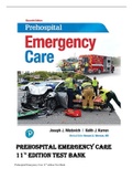 PREHOSPITAL EMERGENCY CARE, 11TH EDITION MISTOVICH, KEITH TEST BANK