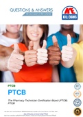 Pharmacy Technician Certification (PTCB) Full Solution Pack with complete solutions(Bundled Exams and study guides) 2022/2023
