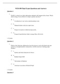 NUR 108 Final Exam Questions and Answers
