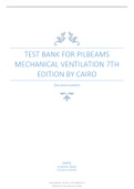 TEST BANK FOR PILBEAMS  MECHANICAL VENTILATION 7TH  EDITION BY CAIRO
