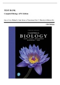 Test Bank - Campbell Biology, 7th, 8th, 9th, 10th, 11th AP® & 12th AP® Edition. All Chapters