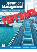 TEST BANK for Operations Management: Processes and Supply Chains 13th Edition. By Lee J. Krajewski and Manoj Malhotra. ISBN 9780136860396, (All 15 Chapters_Q&A)