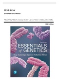 Test Bank - Essentials of Genetics, 10th Edition (Klug, 2020), Chapter 1-21 + Special Topics | All Chapters