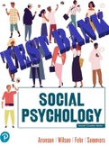 TEST BANK for Social Psychology, 7th Canadian Edition. by Elliot Aronson, Timothy D. Wilson and Robin M. Akert. All Chapters 1-12 in 703 Pages.