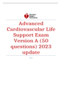 Advanced Cardiovascular Life Support Exam Version A (50 questions) 2023 update