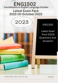 ENG1502 Latest Exam Pack for 2023 (Questions and Answers) PASS with flying colours ( SEARCHABLE) 