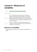 Lesson 6 - Measures of variability IOP2601