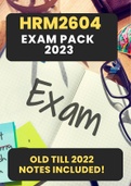 HRM2604 NEW Exam Pack 2023: Comprehensive Study Notes with Old Exams up to 2022!