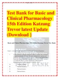 Test Bank for Basic and Clinical Pharmacology 15th Edition Katzung Trevor latest Update (Download }