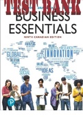 TEST BANK  for Business Essentials 9th Canadian Edition by Ronald J. Ebert; Ricky W. Griffin; Frederick A. Starke. Chapter 1-15. (Complete Download). 