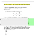 BIO 123 PROBABILITY AND GENETICS LAB REPORT AND ANSWERS