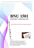 BNU1501 Assignment 1 Semester 1 2023