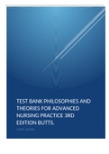 Test Bank Philosophies and Theories for Advanced Nursing Practice 3rd Edition Butts