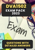 DVA1502 Just updated NEW Exam pack 2023 (Detailed Answers) Perfect for Assignments too!