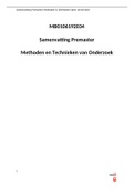 Samenvatting Premaster Methoden en Technieken Open Universiteit (OU)