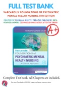 Test Bank For Varcarolis' Foundations of Psychiatric Mental Health Nursing 8th Edition By Margaret Halter 9780323389679 Chapter 1-36 Complete Guide .
