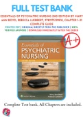Test Bank For Essentials of Psychiatric Nursing 2nd Edition By Mary Ann Boyd; Rebecca Luebbert 9781975139810 Chapter 1-31 Complete Guide .