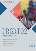 PRGRT02 Assignment 2 Semester 2 2023
