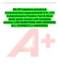 RN ATI capstone proctored comprehensive assessment 2019 B | ATI Comprehensive Practice Test B (Best study guide version with complete solution {180 QUESTIONS AND ANSWERS ALL CORRECTLY ANSWERD}