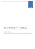 Lecture notes the foundations of marketing