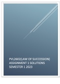 PVL2602 ASSIGNMENT 1 SOLUTIONS SEMESTER 1, 2023.PASS GUARANTEED.